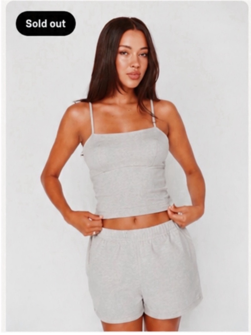 Layere 100% Organic Cotton Shorts Light Gray M NWT